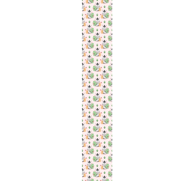 Baby Zebra Pattern nursery room wallpaper - TenStickers
