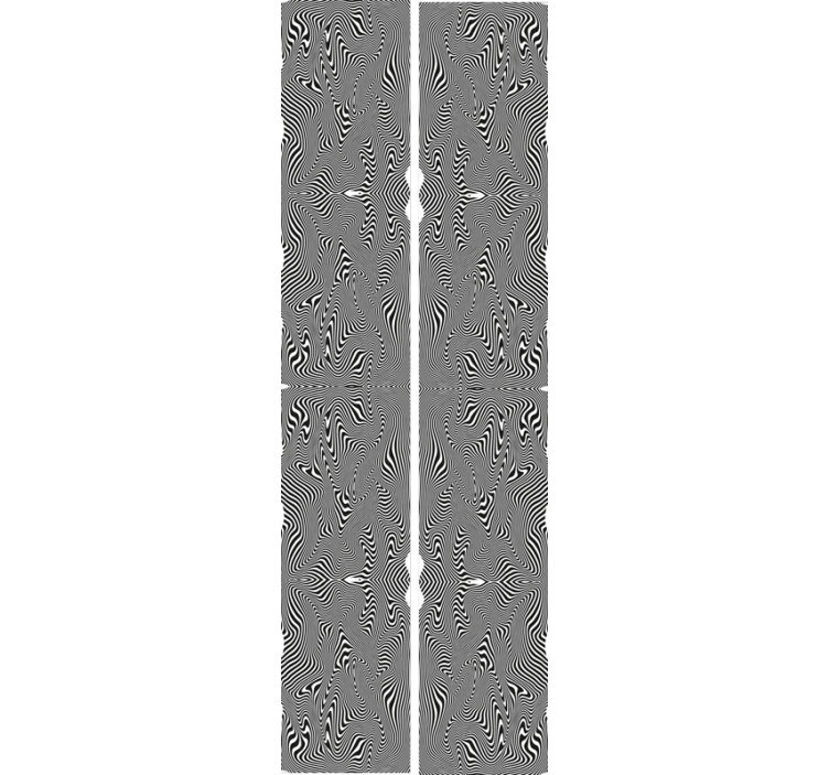 Curved motif wallpaper zebras - TenStickers