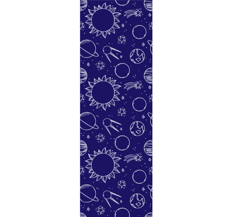 Children version dark blue starry wallpaper - TenStickers