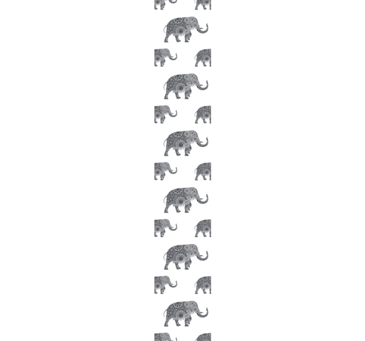 Ornate Elephants nursery room wallpaper - TenStickers