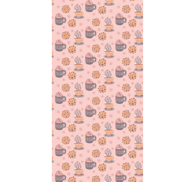 Cozy Beverage Motif kitchen wallpaper - TenStickers