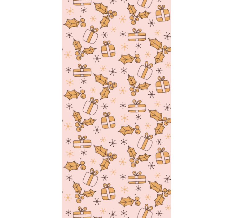 Festive Pattern holiday christmas wallpaper - TenStickers