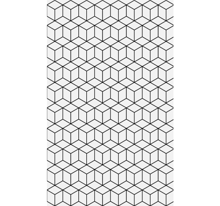 Cubic Pattern Accent wallpaper geometric - TenStickers