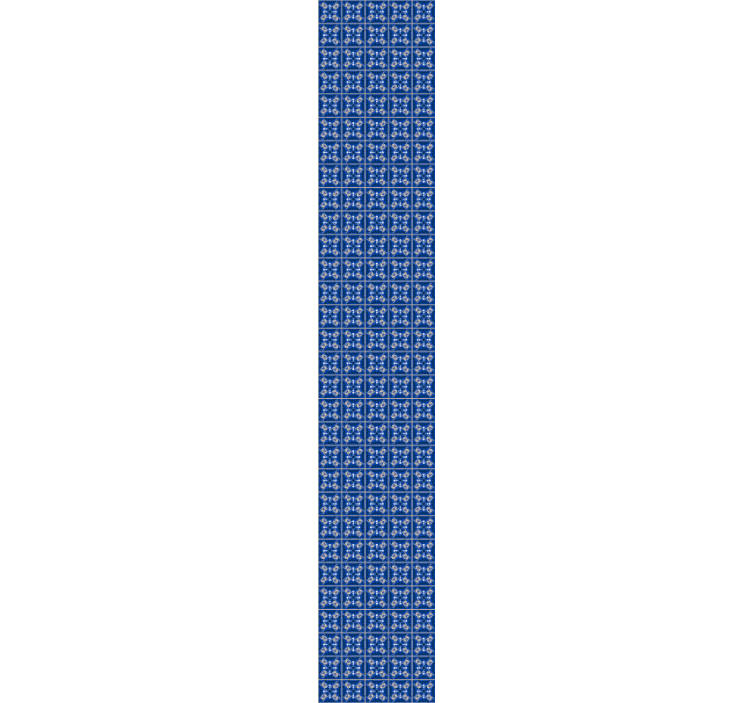 Intricate Blue Patterns tile effect wallpaper - TenStickers