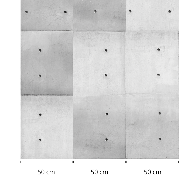 The charm of concrete living room wallpaper - TenStickers