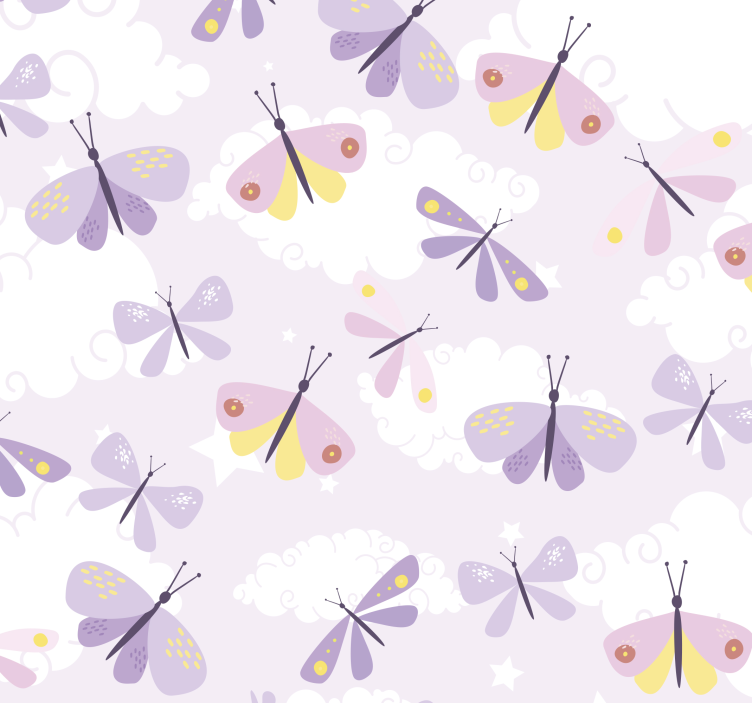 Delicate pink dance butterflies wallpaper - TenStickers