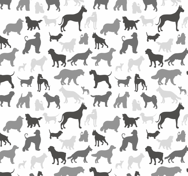 Silhouette Canines animals wallpaper - TenStickers