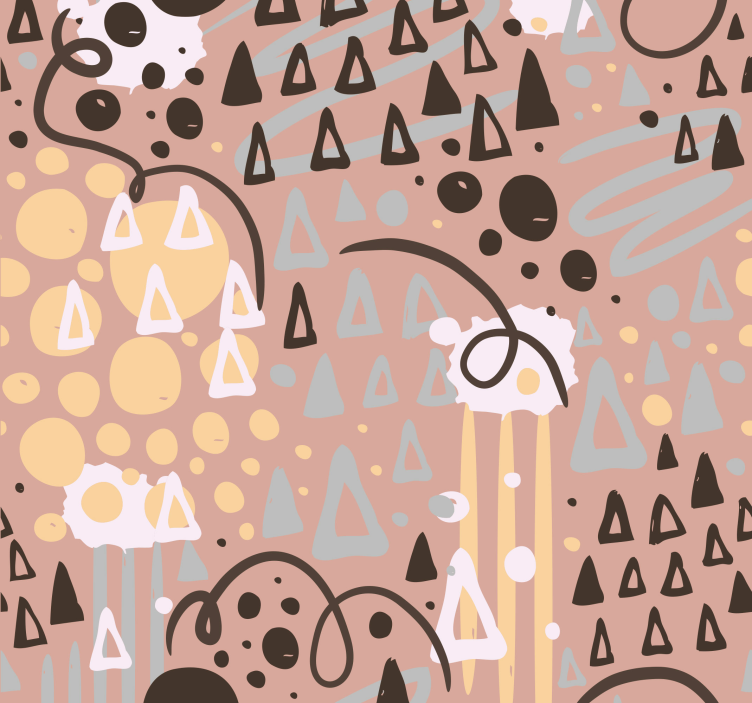 Geometric Fun Shapes wallpaper childrens room - TenStickers