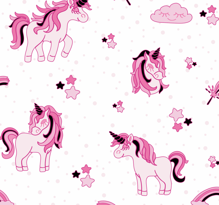 Magical Unicorn Motif animals wallpaper - TenStickers