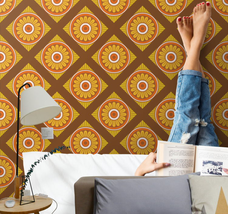 70's dods vertical stripes retro wallpaper - TenStickers