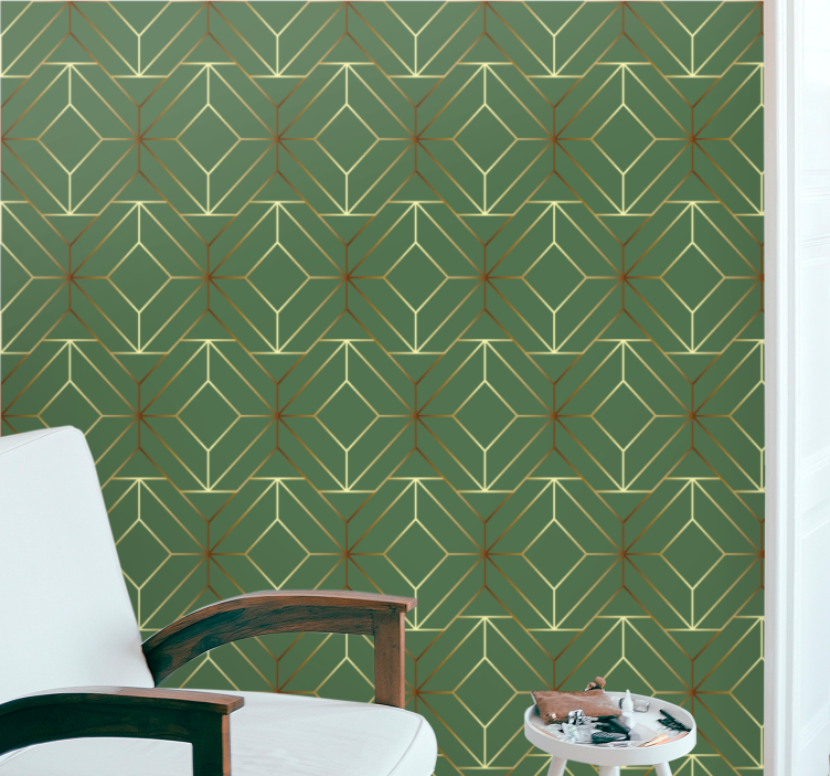 Abstract Diamond Shapes wallpaper geometric - TenStickers