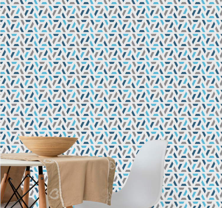 Abstract Interlocking Patterns wallpaper geometric - TenStickers