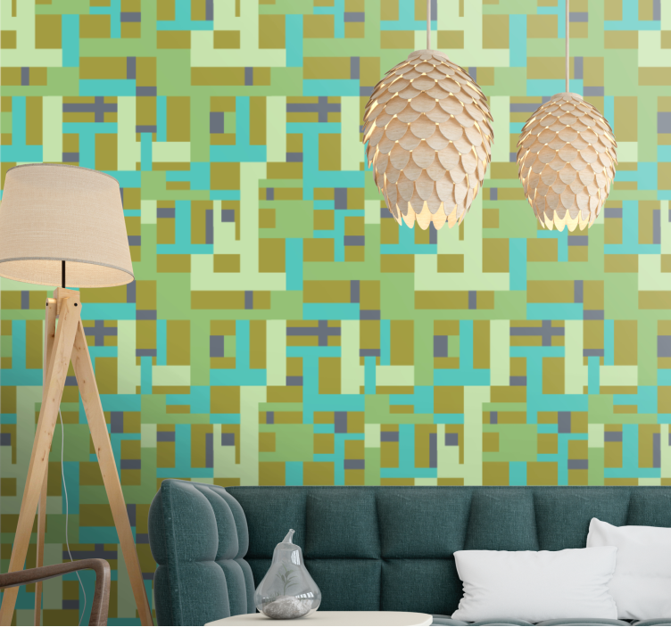 Abstract Pattern Design wallpaper geometric - TenStickers