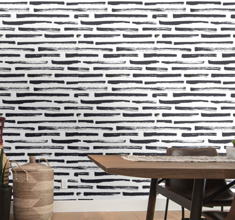 Abstract Stripe Pattern wallpaper horizontal stripes - TenStickers
