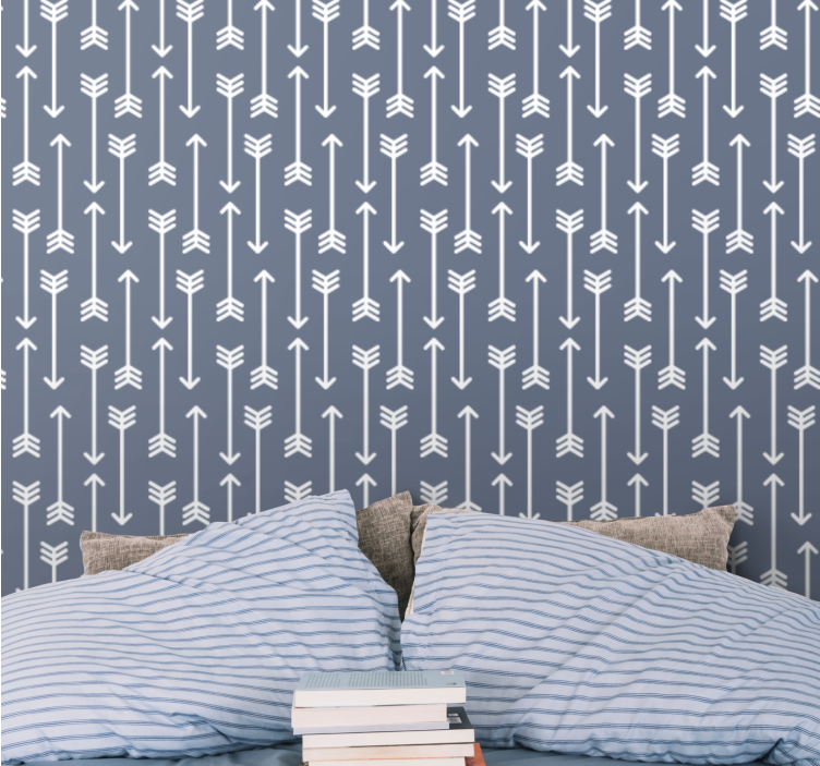Arrow motif design nordic wallpaper - TenStickers