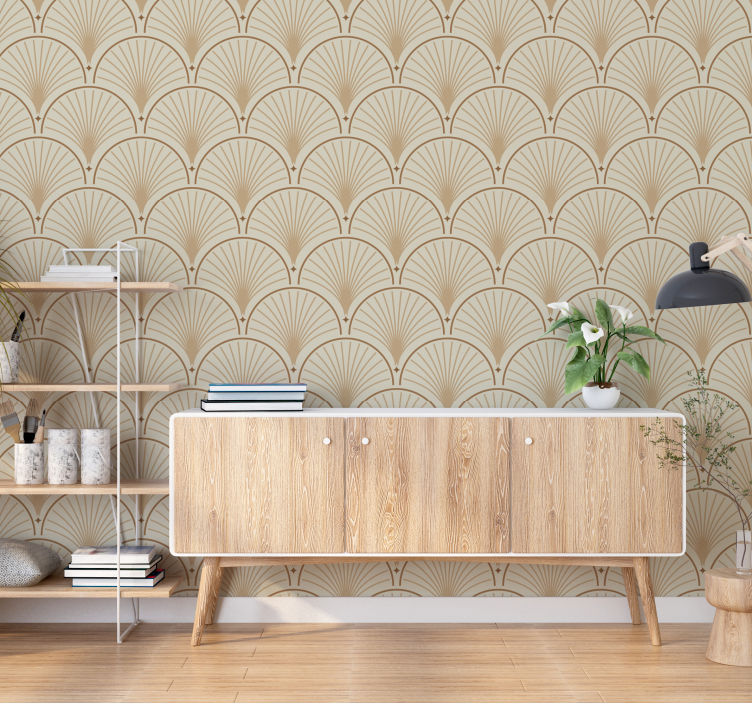 art deco pattern classic wallpaper - TenStickers