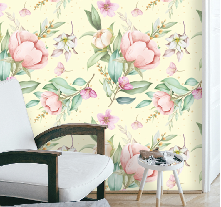 Blooming Elegance flowers wallpaper - TenStickers