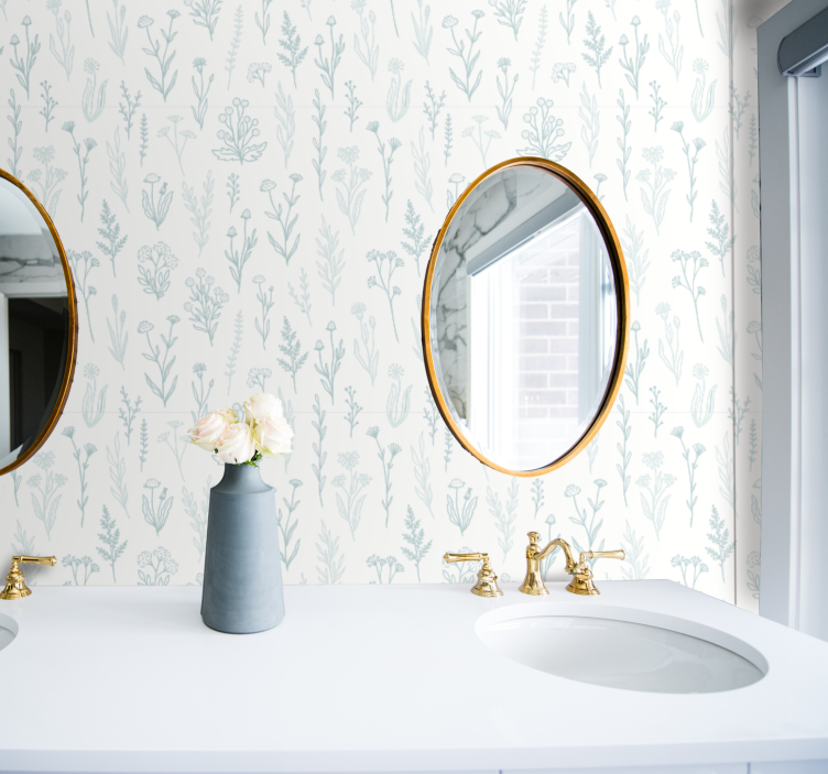 Botanical Flora floral wallpaper - TenStickers