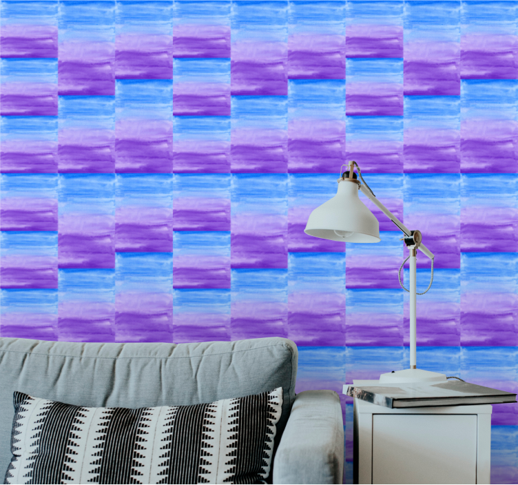 Brushstroke Checkerboard wallpaper geometric - TenStickers