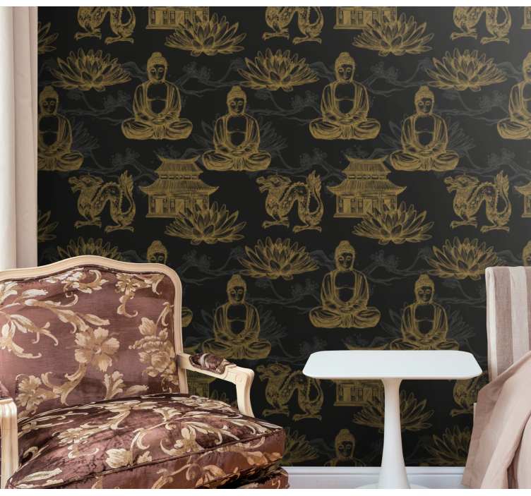 Buddhist Iconography master bedroom wallpaper - TenStickers