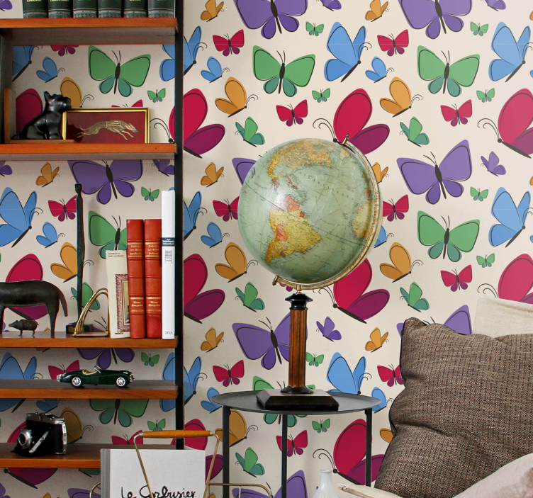 Butterflies Flying for kids Butterfly Wallpaper - TenStickers