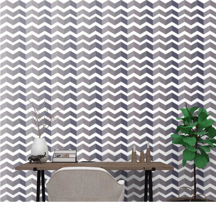 Chevron Shapes wallpaper geometric - TenStickers