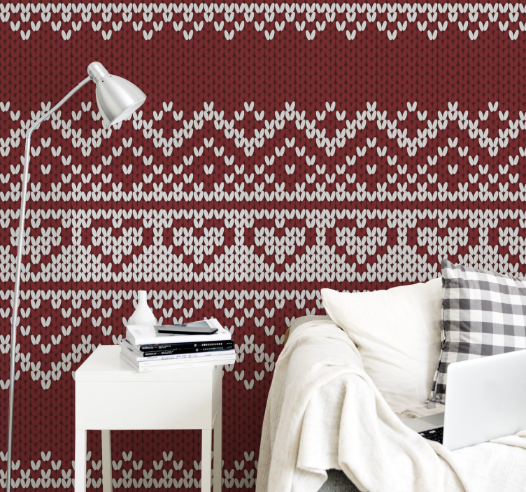 Christmas sweater pattern Christmas wallpaper - TenStickers