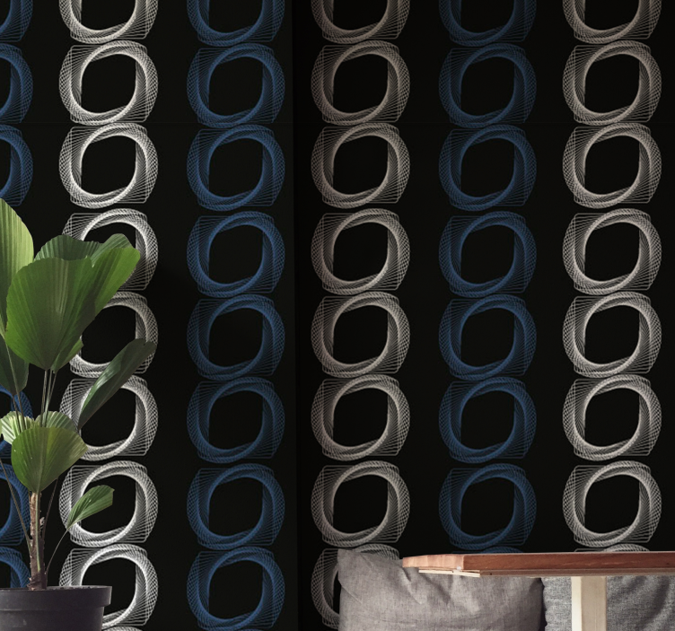 Circle Patterns abstract wallpaper - TenStickers