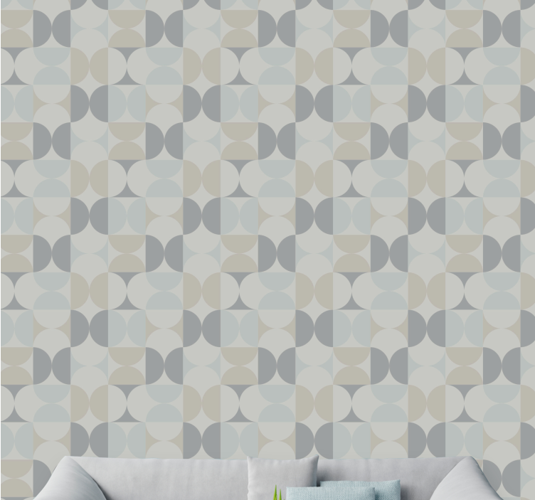 Circular Geometric Motifs wallpaper geometric - TenStickers