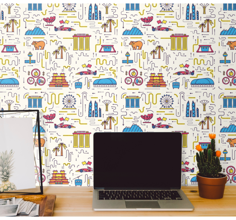 Cityscape Fun city wallpaper - TenStickers