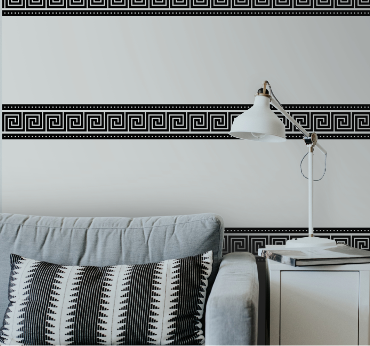 Classic Greek Motif ornamental wallpaper - TenStickers