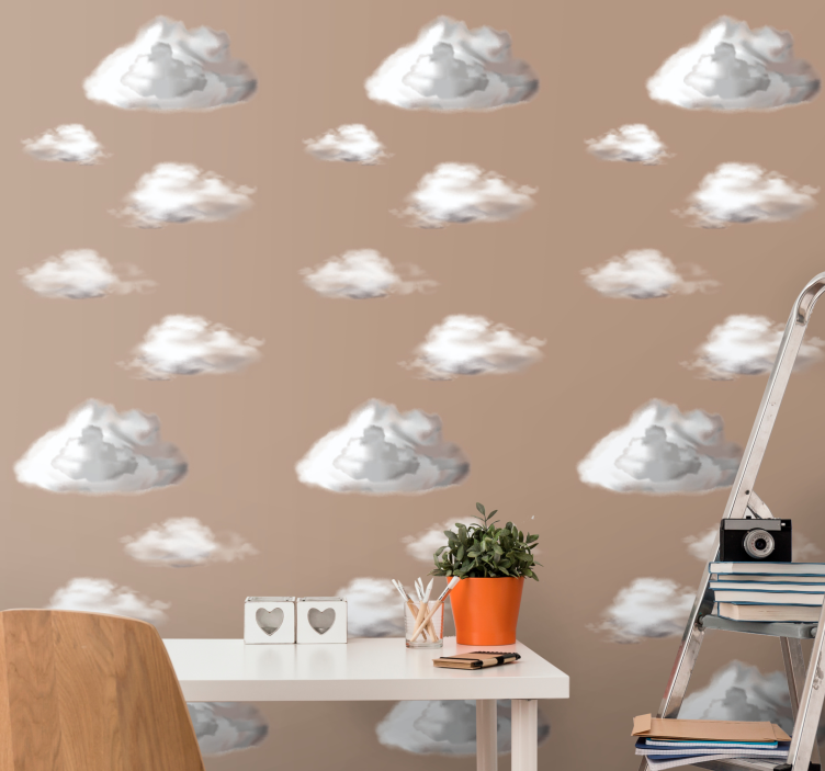 Cloudy Sky Pattern nature wallpaper - TenStickers