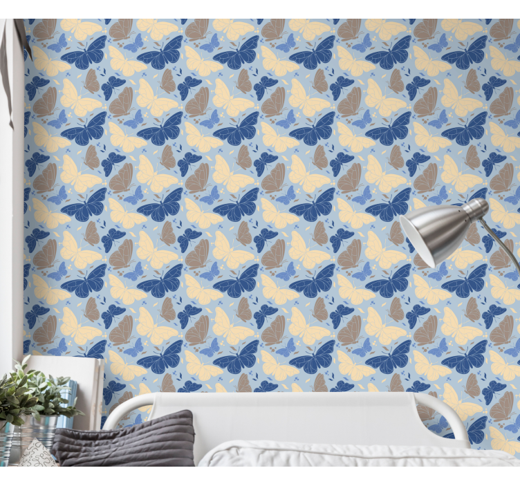 Colorful Fluttering Insects butterflies wallpaper - TenStickers