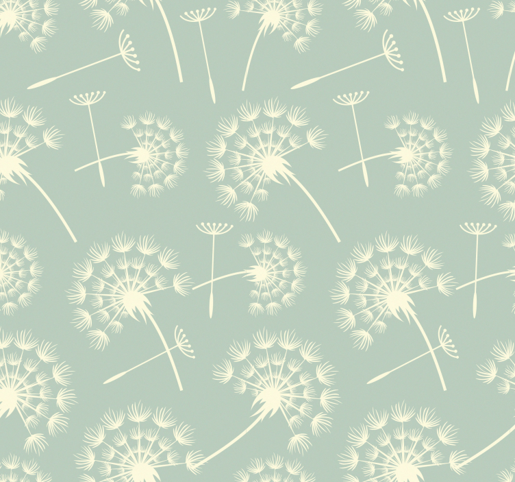 Dandelion Motif flowers wallpaper - TenStickers