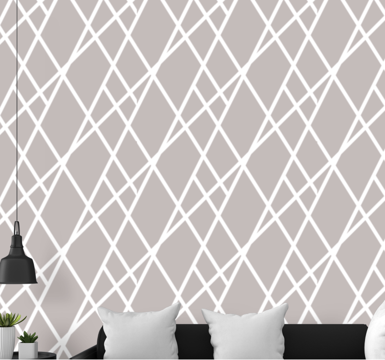 Diagonal Line Patterns wallpaper geometric - TenStickers