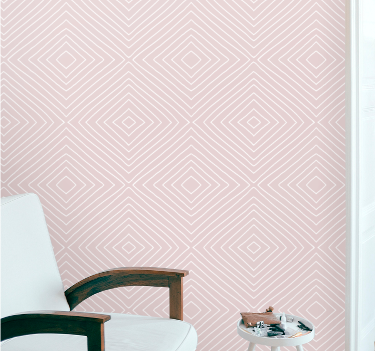 Diamond Line Shapes wallpaper geometric - TenStickers