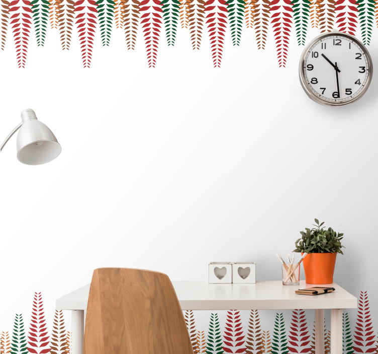 Elegant Fern Shapes flowers wallpaper - TenStickers