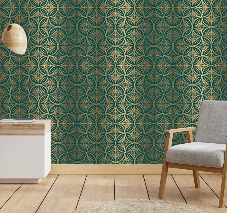 Elegant Geometric Motifs ornamental wallpaper - TenStickers