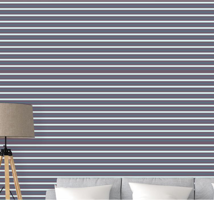 Elegant grey and white design wallpaper striped - TenStickers