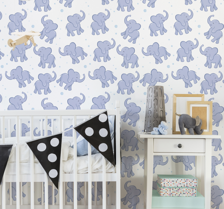 Elephant Delight elephants wallpaper - TenStickers