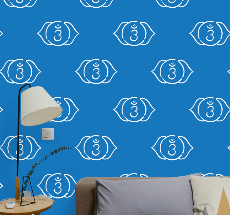 Fish Pattern Motif fishes wallpaper - TenStickers