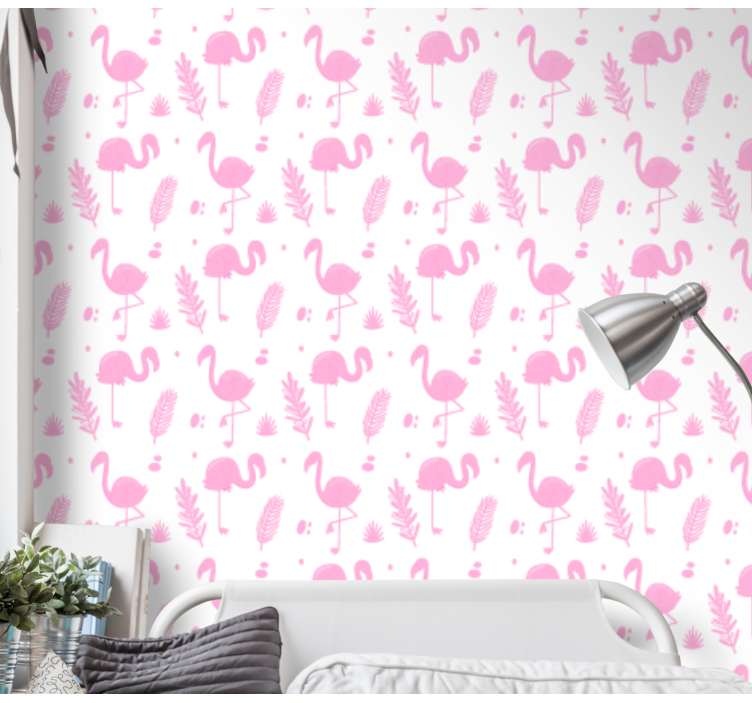 Flamingo Motifs animals wallpaper - TenStickers