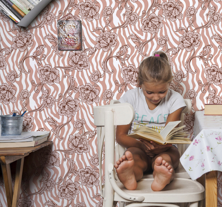 Floral Ornamental Pattern floral wallpaper - TenStickers