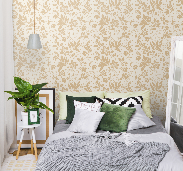 Floral wallpaper elegant floral decoration - TenStickers