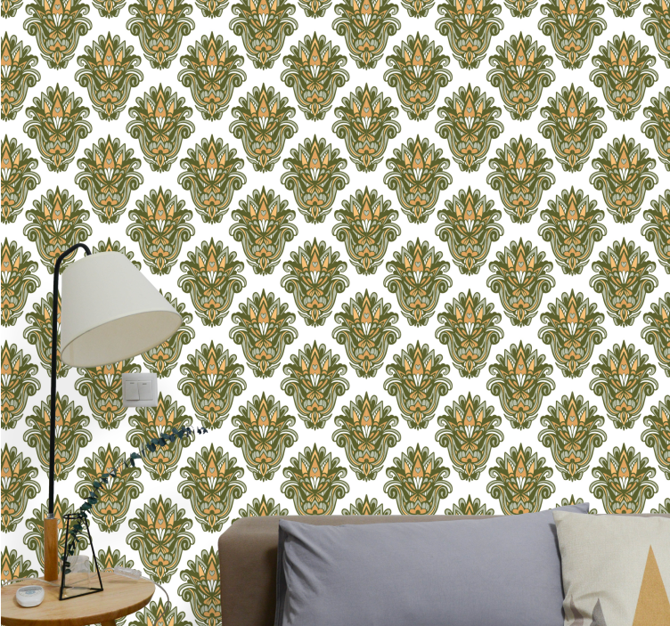 Floral wallpaper elegant floral design - TenStickers