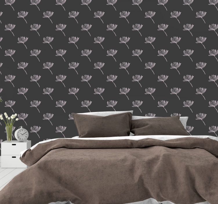 Floral wallpaper with elegant floral touch - TenStickers