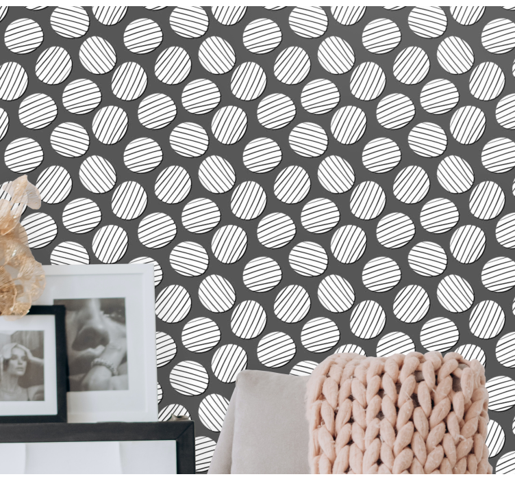 Geometric Circle Pattern wallpaper geometric - TenStickers