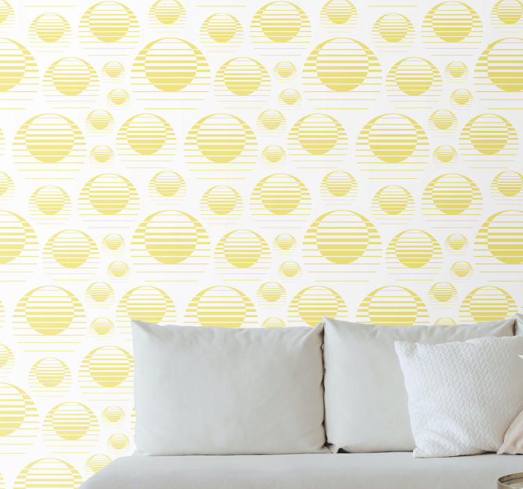 Geometric Circles Pattern wallpaper geometric - TenStickers