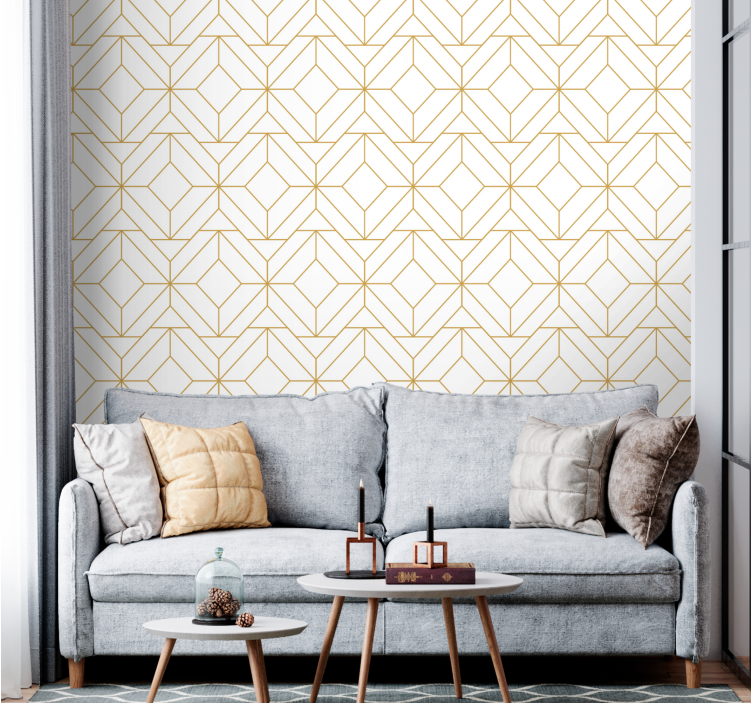 Geometric Cubes wallpaper geometric - TenStickers