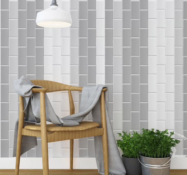 Geometric Elegance tile effect wallpaper - TenStickers